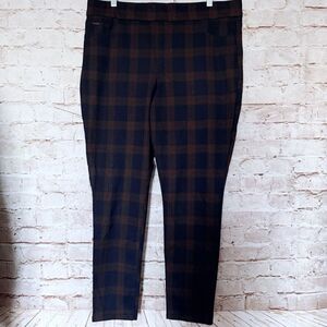 Nine West plaid pull on skinny pants